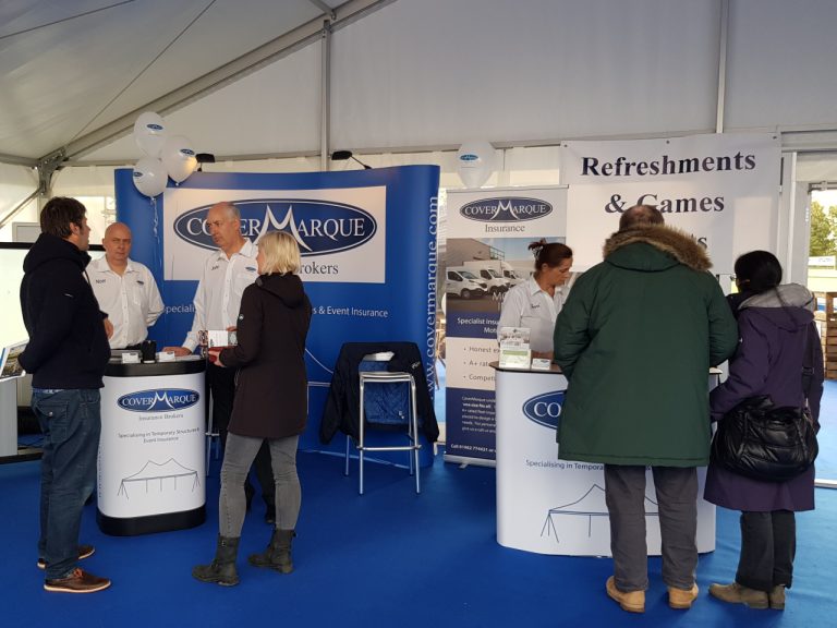 CoverMarque Stand in the Marquee Suupliers' Pavilion